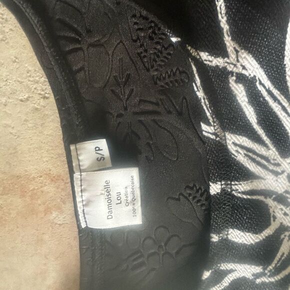 Demoiselle Lou y2k color block Jean patch logo floral dress rare multimedia - Picture 6 of 8